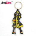 2d custom shaped pvc soft rubber keychains